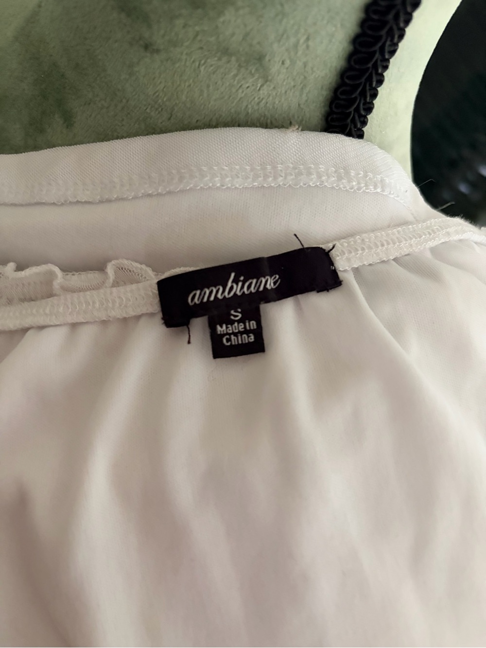 White Ruffle-Trim Top - Picture 3 of 3